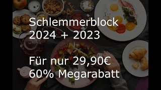 Schlemmerblock 2024  2023 60 Rabatt [upl. by Oiralih69]