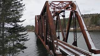 Sheepscot River RR Trestle Wiscasset Maine [upl. by Naoj]