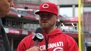 Reds Tucker Barnhart recaps his walkoff with Jim Day [upl. by Eanat]