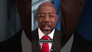 Sen Raphael Warnock on Georgia early voting turnout shorts [upl. by Carie]