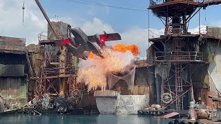 Waterworld Stunt Show 2022 FULL SHOW FRONT ROW  Universal Studios Hollywood [upl. by Llerraf]