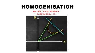 JEE ADVANCED HOMOGENISATION IN CONIC SECTIONS [upl. by Yotal]