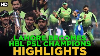 Lahore Becomes HBL PSL Champions  Multan Sultans vs Lahore Qalandars  The Final  HBL PSL  ML2L [upl. by Olwena]