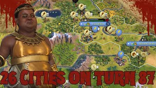 Nubia Archer Still Unstoppable 65 Turns Later Civilization 6 Deity Domination [upl. by Iphagenia]