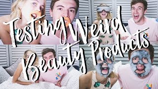 Testing Weird Beauty Products With Mark  Zoella [upl. by Yim241]