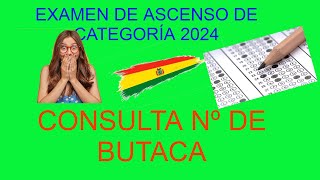 CONSULTA Nº DE BUTACA ASCENSO DE CATEGORÍA 2024 [upl. by Roche579]