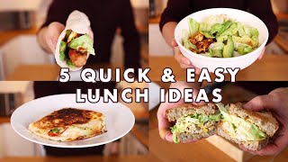 5 QUICK amp EASY LUNCH IDEAS FOR WORKING FROM HOME [upl. by Carling]