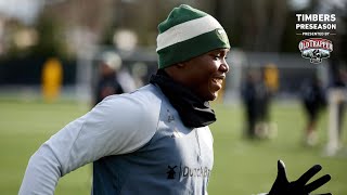 PRESS  Kamal Miller speaks with media at Timbers Training Center [upl. by Bierman]