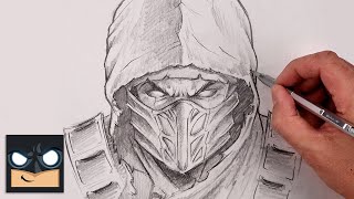 How To Draw Sub Zero  Mortal Kombat Sketch Tutorial [upl. by Ennagroeg]