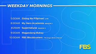 FBS Network  Schedule Bumper Weekday Mornings OCT52022 [upl. by Assirralc]