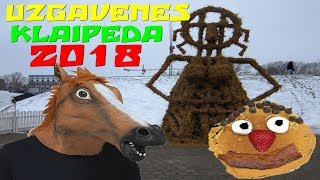 UZGAVENES KLAIPEDA 2018  Pancake Day in Lithuania 2018  Uzgavenes Lietuva 2018 Arvizas TIPSLT2 [upl. by Kcirdef]