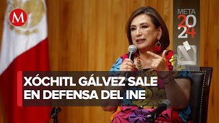 Xóchitl Gálvez se opone al recorte presupuestal por poner en riesgo las elecciones del 2024 [upl. by Anaile]