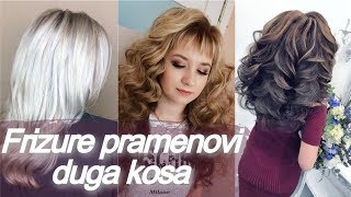 ⭐ Top 20 frizure pramenovi duga kosa ⭐ [upl. by Lirbij]