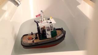 Chinook the RC Dozer Tugboat  Second trial with radar running [upl. by Stephania]