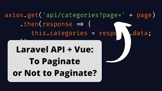 Laravel API PaginatedFull List  Same Endpoint or Separate [upl. by Tace]