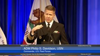 WEST 2017 ADM Philip S Davidson USN Commander US Fleet Forces Command [upl. by Shiverick275]