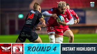 Scarlets v Emirates Lions  Instant Highlights  Round 4  URC 202324 [upl. by Omrellig]