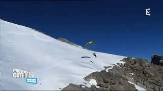 Val dAllos  Caméra embarquée Speedriding Sabine Duvivier Flying Nomad  France 3  janvier 2015 [upl. by Brathwaite]