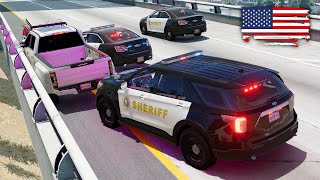 American Police Chases 18  BeamNG drive [upl. by Mahon191]