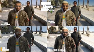 GTA 5 Remastered vs NaturalVision Evolved vs CineREALISM vs Realism Beyond Graphics MOD Comparison [upl. by Huggins378]