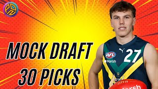 Complete Phantom Draft Top 30  2024 AFL DRAFT [upl. by Darbee]