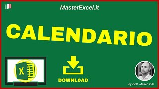 MasterExcelit  Calendario Excel Modelli Perpetui e Modificabili in Excel Scarica GRATIS [upl. by Nosnar]