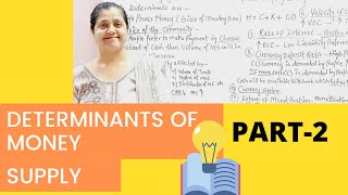 Factors  Determinants Affecting Money Supply  Money Supply Part  2 [upl. by Nimad603]