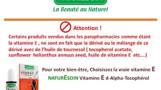 La Vraie Vitamine E  NATURESOIN Vitamine E dAlphaTocophérol [upl. by Clemmie483]