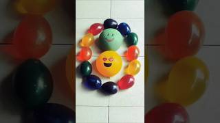 Beautiful Water Colorful Balloons  smiling Balloon and mini 19 balloons pop reverse asmr satisfying [upl. by Winter]