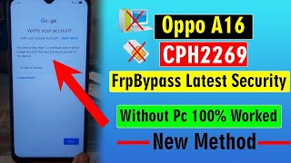 oppo a16 cph 2269 frp bypass 2 method without PC 💯 working viral trending frp [upl. by Terces]