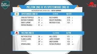 Melton 2nd XI v Spotswood 2nd XI [upl. by Behre]