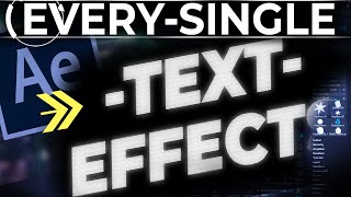 After Effects EVERY Preset Text Effect In 5 Minutes [upl. by Lole]