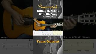 Killing Me Softly With His Song  Roberta Flack  Fingerstyle Guitar Tutorial  TAB fingerstyle [upl. by Ilram]