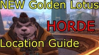 NEW Golden Lotus Quartermaster Gear Vendor Location HORDE WoW MoP [upl. by Yelnek]