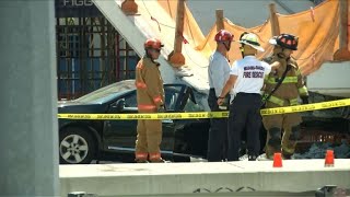 Un pont piétonnier seffondre et fait plusieurs morts à Miami [upl. by Tarton135]