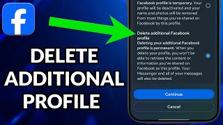 How To Delete Additional Profile On Facebook [upl. by Lecirg]