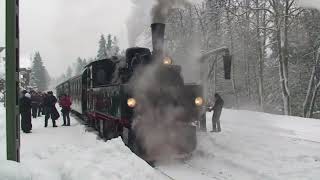 De Duitse Brockenbahn in winter  The German Brockenbahn in Winter [upl. by Suirad]