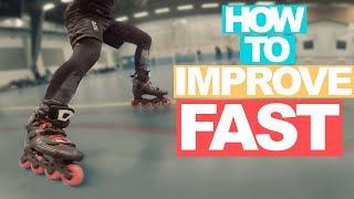 HOW TO IMPROVE FAST WITH 1 EXERCISE on Inline Skates [upl. by Lietman851]