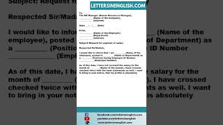 Letter to Employer for Not Paying Salary [upl. by Hassi]