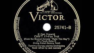 1938 HITS ARCHIVE I Can Dream Can’t I  Tommy Dorsey Jack Leonard vocal [upl. by Ynabe71]