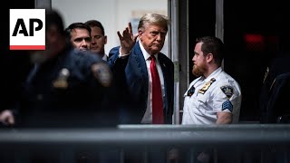 Prosecutors seek 3K fine for Trumps social media posts about witnesses in hush money case [upl. by Essirahs]