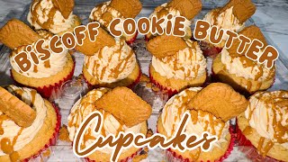 Biscoff Cookie Butter Cupcakes  Fridai’s Kitchen [upl. by Past]