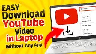 EASY How To Download YouTube Video in Laptop or PC Without Any App  Latest Tutorial [upl. by Charlotte]