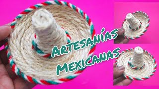 DIYArtesanías Mexicanas Sombrero mexicano  Manualidades fáciles de hacer [upl. by Anaiad]