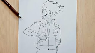 How to draw Kakashi  Kakashi full body step by step  tutorial [upl. by Adnawahs568]