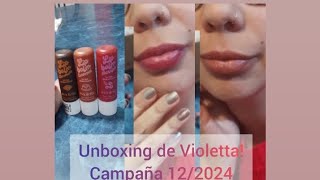 Unboxing de Violetta Campaña 12🥰 Mostrando los bálsamos nuevos💞 [upl. by Moise]