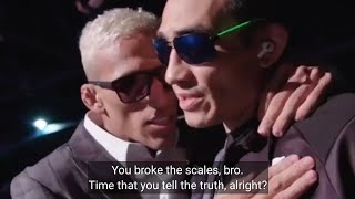 Charles Oliveira Confronts Tony Ferguson for breaking the Scales 😈 ⚖ [upl. by Swamy]