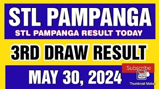 STL PAMPANGA RESULT TODAY 3RD DRAW MAY 30 2024 8PM [upl. by Winthrop784]