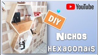 DIY Nicho Hexagonal  Como Fazer [upl. by Ocsecnarf]