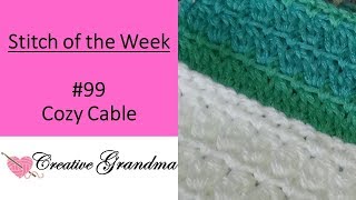 Stitch of the week  99 Cozy Cluster Stitch  Crochet Tutorial  Quick amp Easy [upl. by Nylauqcaj469]